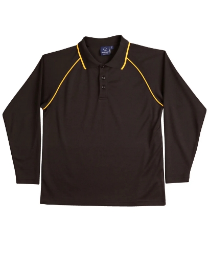 Picture of Winning Spirit, Mens Cooldry Raglan L/S Polo